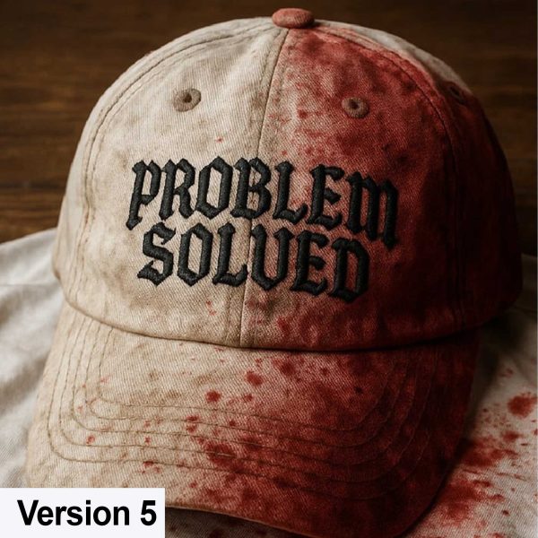 Problem Solved Bloodstained Hat