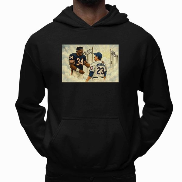 Ryne Sandberg and Walter Payton Chicago Cubs at Bears Heaven’s Gate Shirt
