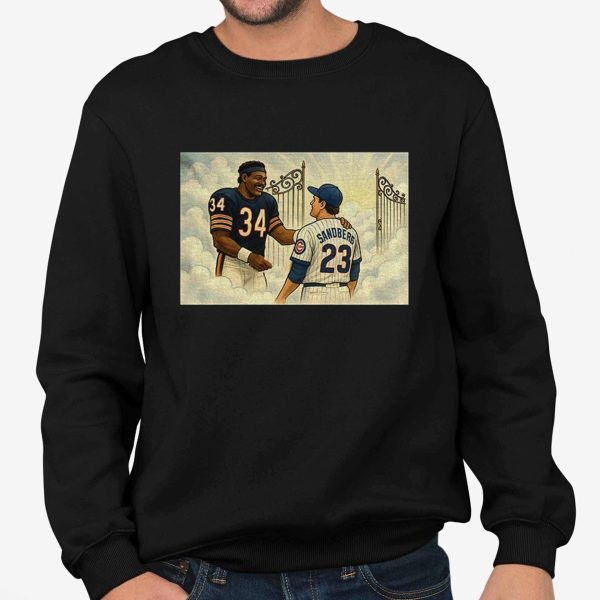 Ryne Sandberg and Walter Payton Chicago Cubs at Bears Heaven’s Gate Shirt