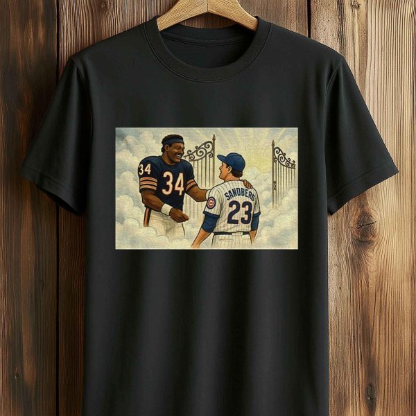 Ryne Sandberg and Walter Payton Chicago Cubs at Bears Heaven’s Gate Shirt