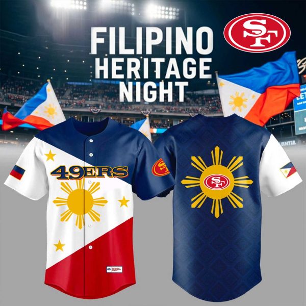 San Francisco 49ers Celebrating Filipino Heritage Night Jerseey 2025