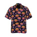 Scary Pumpkin Bat Halloween Hawaiian Shirt