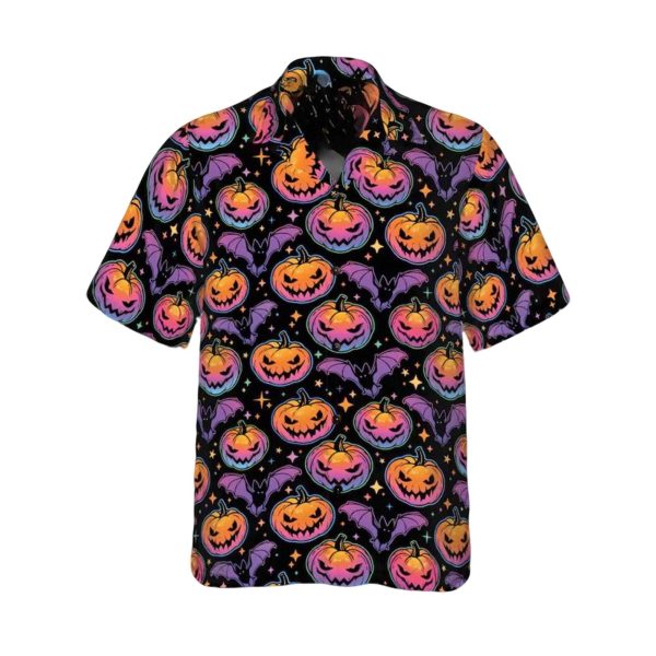 Scary Pumpkin Bat Halloween Hawaiian Shirt 1