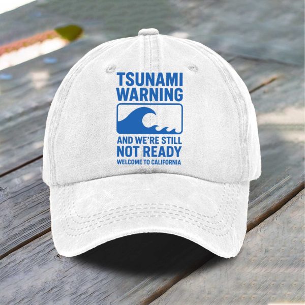 Tsunami Warning California Baseball Cap 2