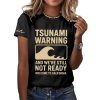 Tsunami Warning California Crew Neck T Shirt 2
