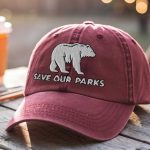 Save Our Parks Bear Print Baseball Cap