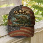 Alligator Alcatraz Florida Everglades EST 2025 Funny Prints Cap