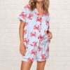 Crab Stripe Silky Satin Pajama Set