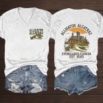 Alligator Alcatraz Everglades Florida EST 2025 V-Neck T-Shirt
