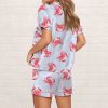 Crab Stripe Silky Satin Pajama Set