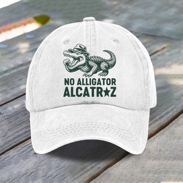 No Alligator Alcatraz Print Hat
