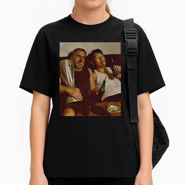 Ange Postecoglou and Son Heung Min Drinking And Smoking Shirt 1