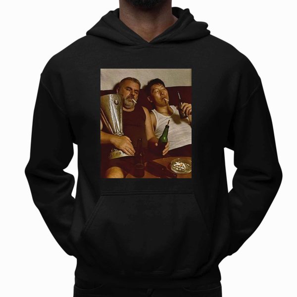 Ange Postecoglou and Son Heung Min Drinking And Smoking Shirt 2