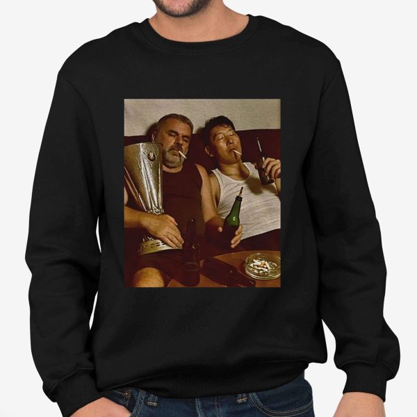 Ange Postecoglou and Son Heung Min Drinking And Smoking Shirt 3