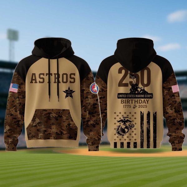 Astros USMC 250th Anniversary Hoodie 2025 2
