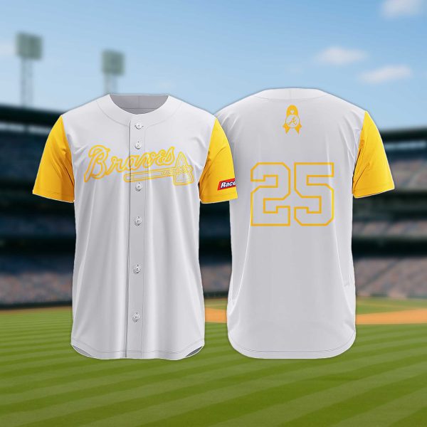 Atlanta Braves Childhood Cancer Awareness Day Jersey Giveaway 2025 2