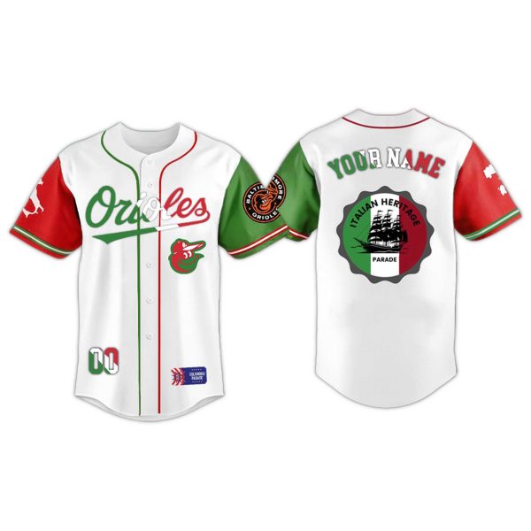 Baltimore Orioles Italian American Heritage Month Jersey 2025 1