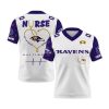 Baltimore Ravens Nurses Night V neck Short Sleeve Jersey 2025 1