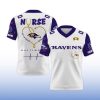 Baltimore Ravens Nurses Night V neck Short Sleeve Jersey 2025 2