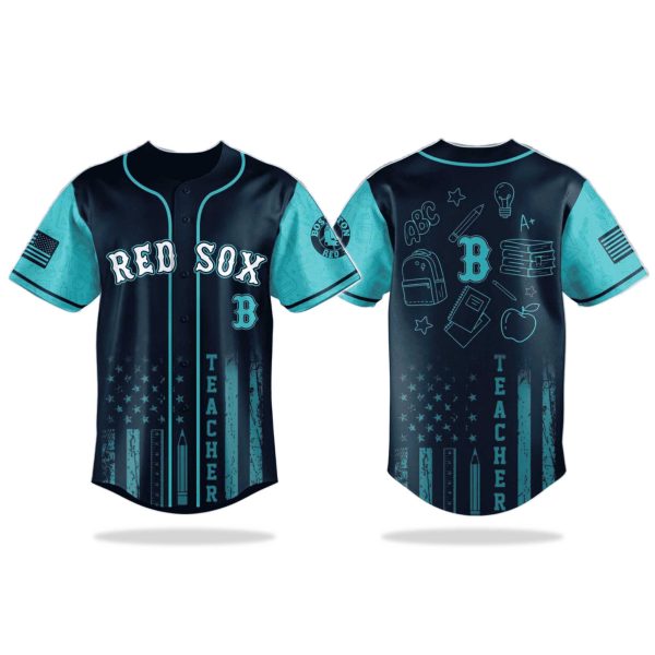 Boston Red Sox Teacher Appreciation Ocean Teal Jersey 2025 1