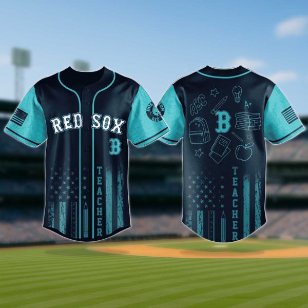 Boston Red Sox Teacher Appreciation Ocean Teal Jersey 2025 2