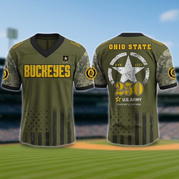 Buckeyes US Army 250th Birthday Celebration Jersey 2025