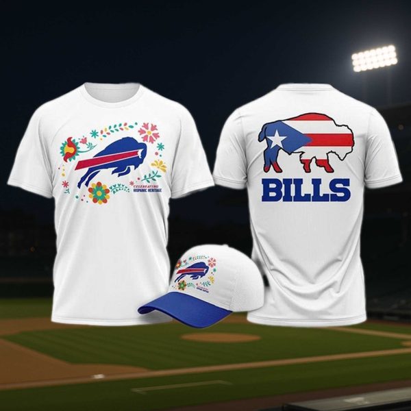Buffalo Bills Puerto Rican and Hispanic Day T shirt 2025