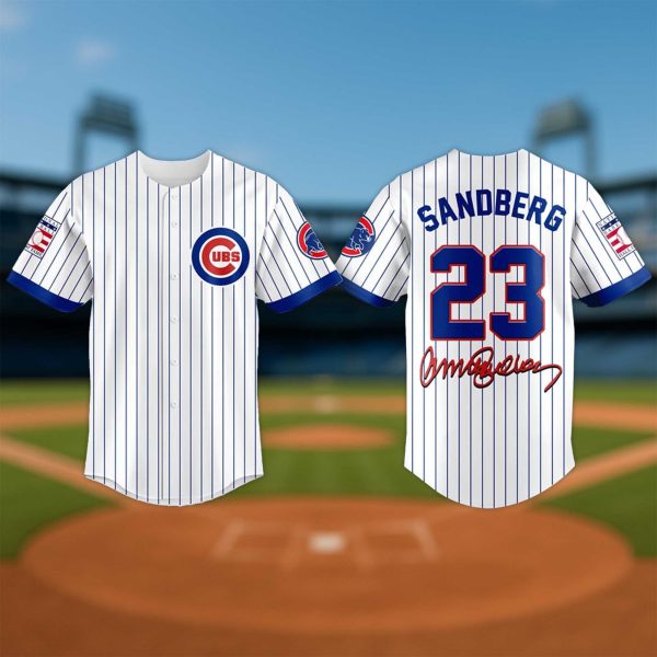 Chicago Cubs Ryne Sandberg 23 Signature Jersey 2025 1