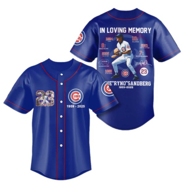 Chicago Cubs Ryne Sandberg Baseball Jersey 2025 1