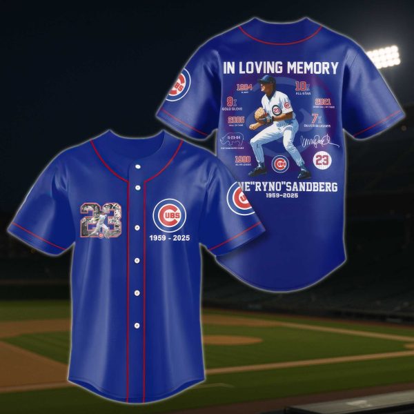 Chicago Cubs Ryne Sandberg Baseball Jersey 2025 3