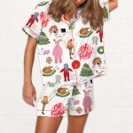 Christmas Story Silky Satin Pajama Set