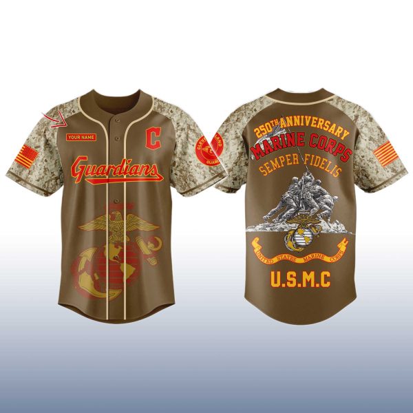 Cleveland Guardians US Marine Corps 250th Birthday Jersey 2025 2