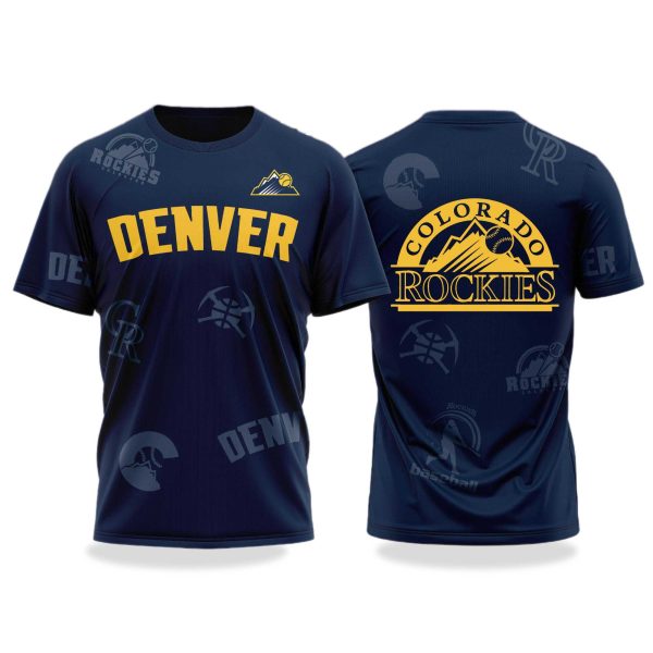 Colorado Rockies Denver Nuggets Night T Shirt 2025 1