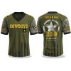 Dallas Cowboys US Army 250th Birthday V neck Short Sleeve Jersey 2025 1
