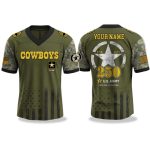 Dallas Cowboys US Army 250th Birthday V-neck Short Sleeve Jersey 2025