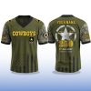 Dallas Cowboys US Army 250th Birthday V neck Short Sleeve Jersey 2025 2