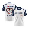 Denver Broncos Teacher Appreciation V neck Short Sleeve Jersey 2025 1