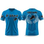 Detroit Lions Deaf and Hard Of Hearing Awareness Day V-neck Short Sleeve Jersey