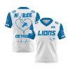 Detroit Lions Nurses Night V neck Short Sleeve Jersey 2025 1