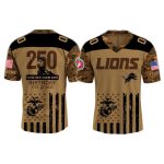 Detroit Lions USMC 250th Birthday V-Neck Jersey 2025