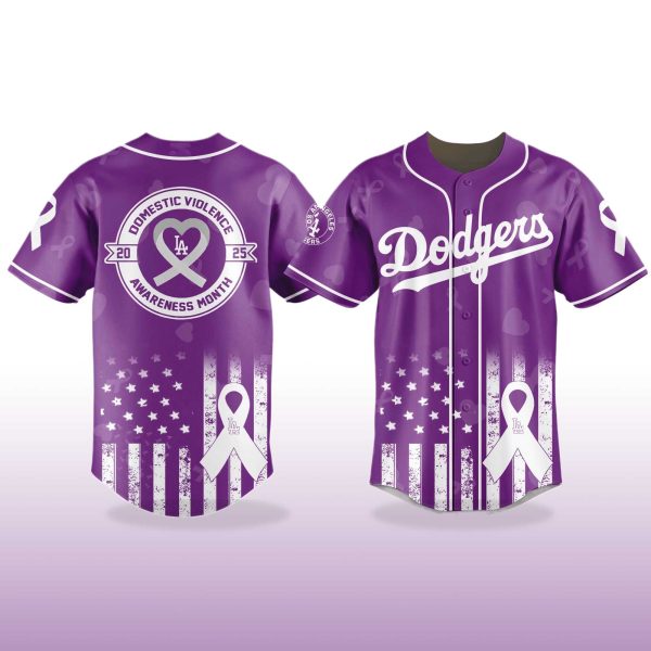 Dodgers Domestic Violence Awareness Month Jersey 2025 2