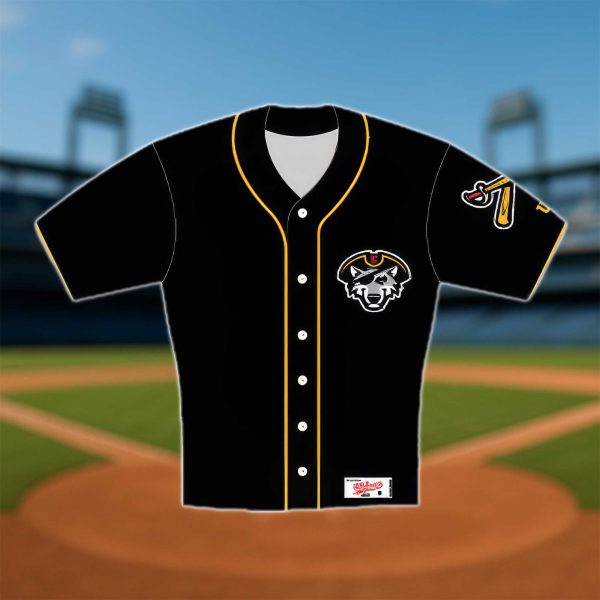 Erie SeaWolves Black Yellow Alternate Jersey 2025 Giveaway 2