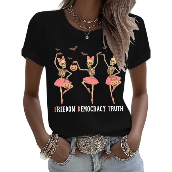 FDT Freedom Decocracy Truth Skeleton Dance Shirt 1
