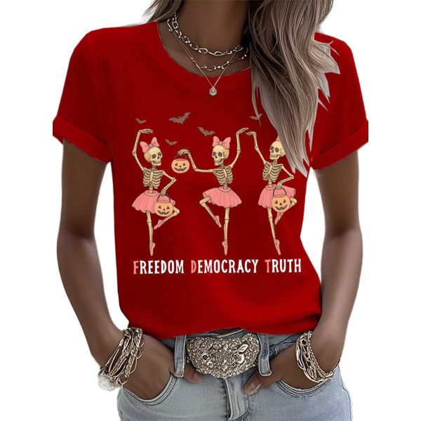FDT Freedom Decocracy Truth Skeleton Dance Shirt 4