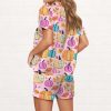 Fall Pumpkin Silky Satin Pajama Set