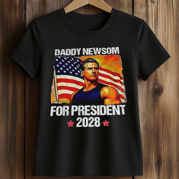 Gavin Newsom for President 2028 American Flag Shirt