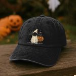 Ghost Black Cat Pumpkin Hat