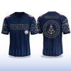 Green Bay Packers US Navy 250th Birthday V neck Short Sleeve Jersey 2025 2
