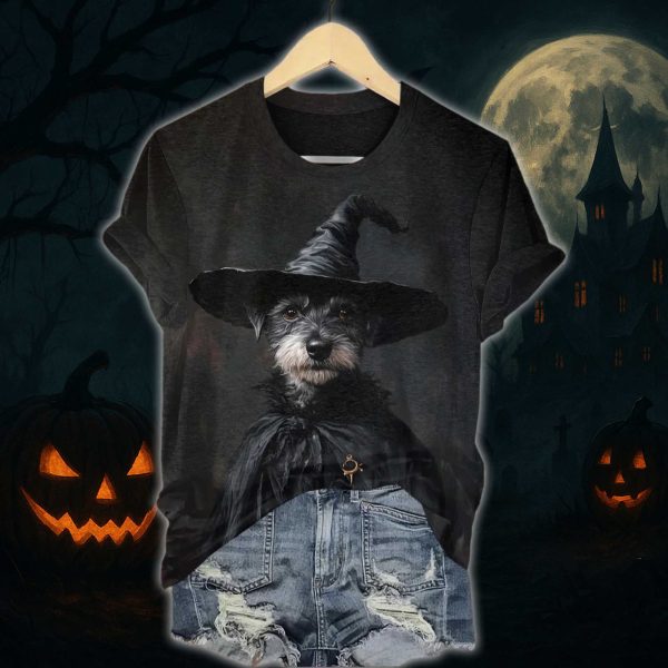 Halloween Cute Dog Print Shirt 1