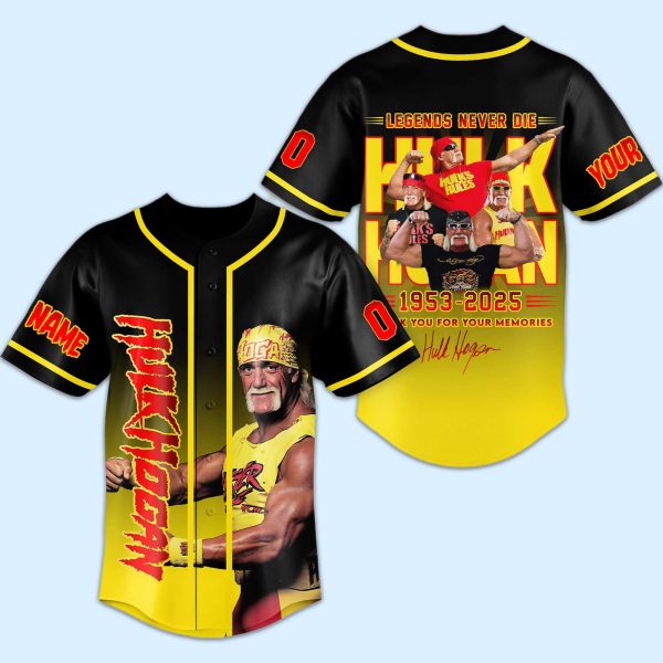 Hulk Hogan Legend Never Die 1953 2025 Jersey 2